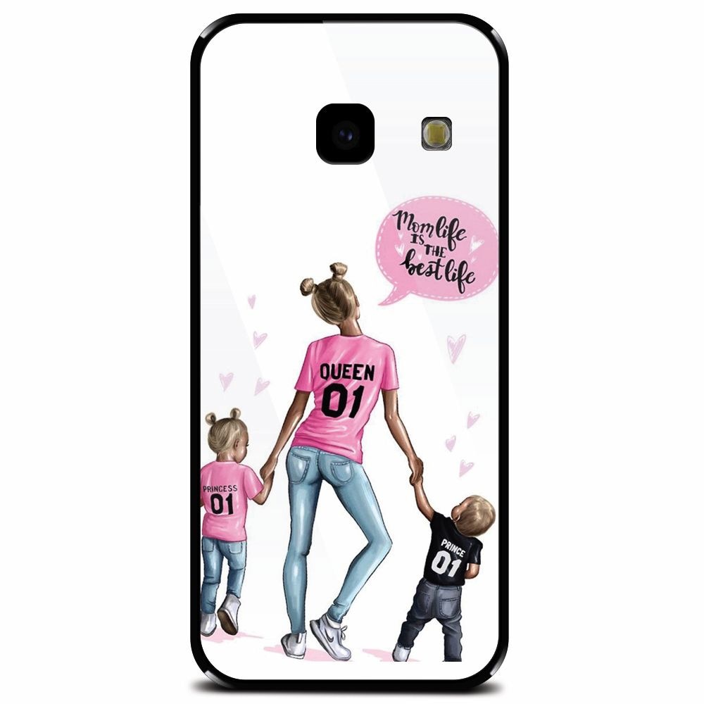 Husa din sticla securizata pentru Samsung Galaxy J4 Plus, Mom Life