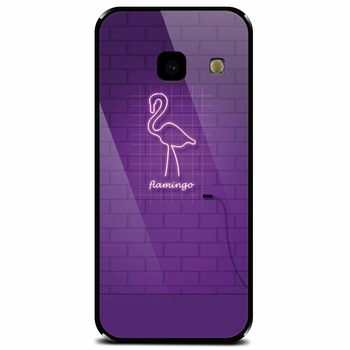 Husa din sticla securizata pentru Samsung Galaxy J4 Plus, Light Flamingo Husa din sticla securizata pentru Samsung Galaxy J4 Plus, Light Flamingo