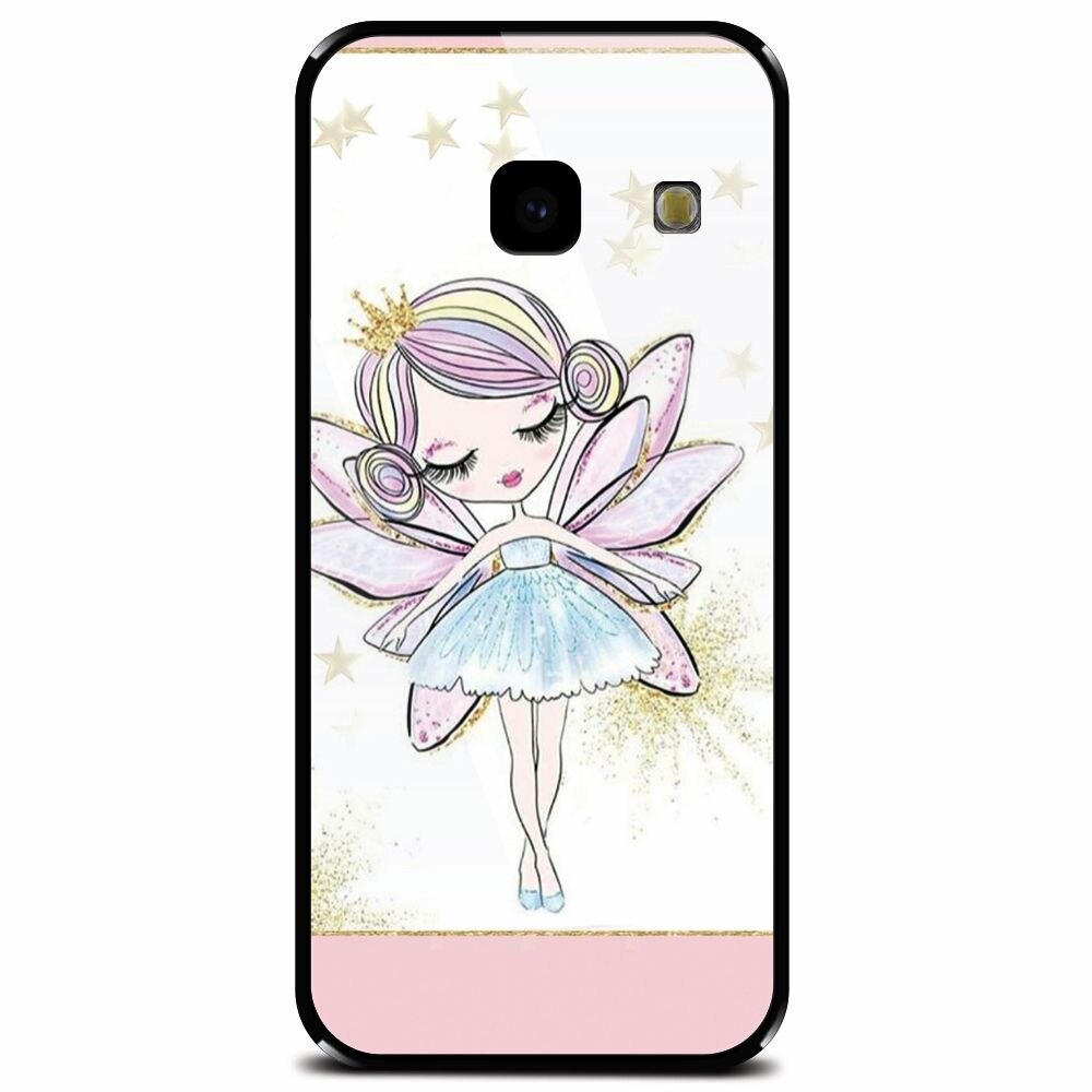 Husa din sticla securizata pentru Samsung Galaxy J4 Plus, Fairy Girl