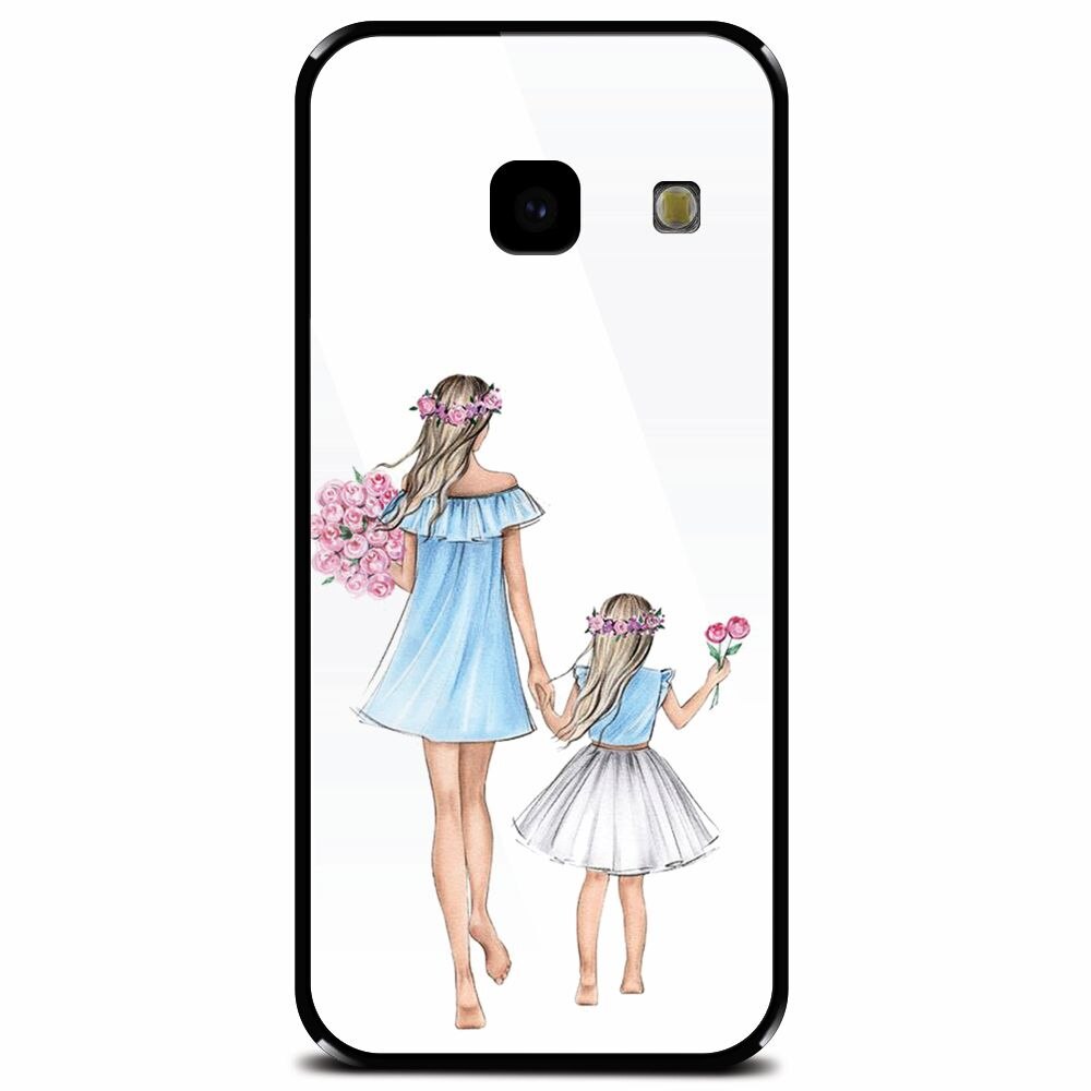 Husa din sticla securizata pentru Samsung Galaxy J4 Plus, Mom's Princess