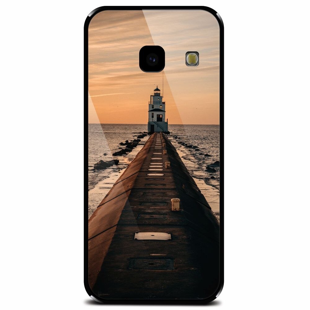 Husa din sticla securizata pentru Samsung Galaxy J4 Plus, Dawn Dusk