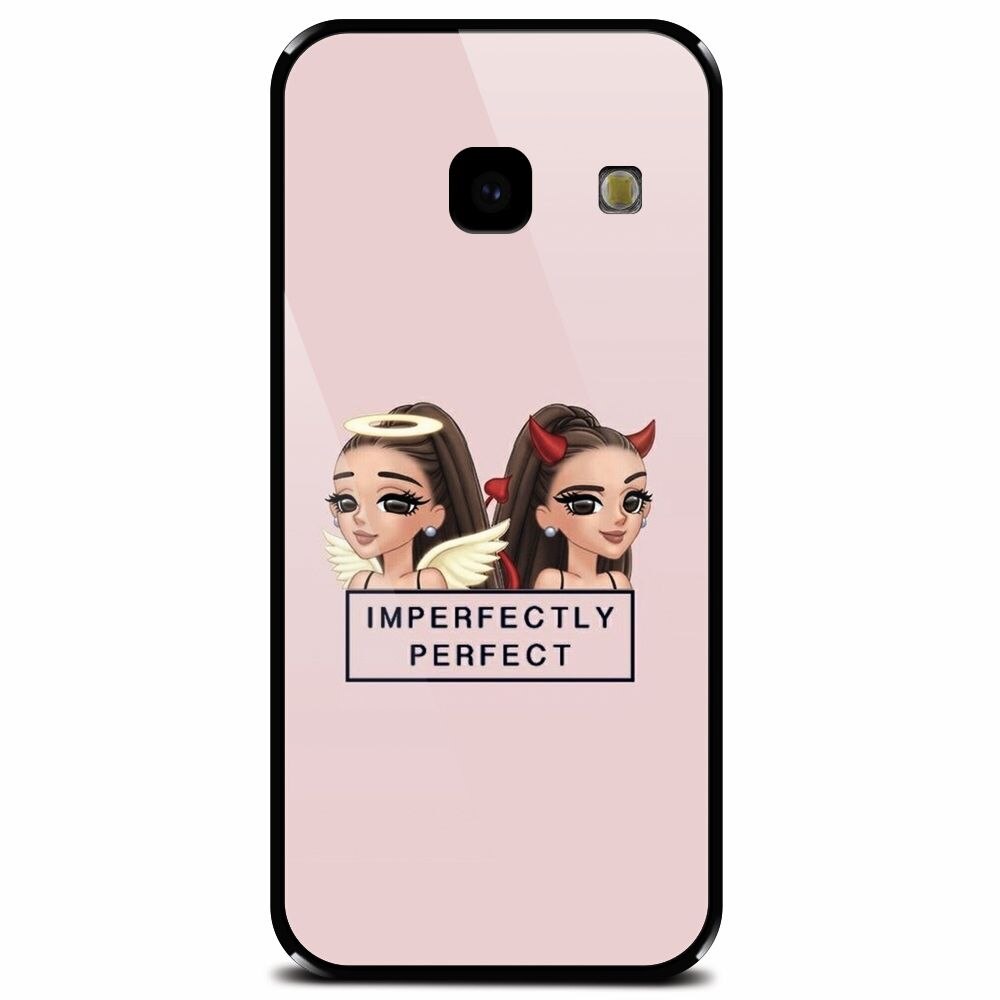 Husa din sticla securizata pentru Samsung Galaxy J4 Plus, Imperfectly Perfect Pink