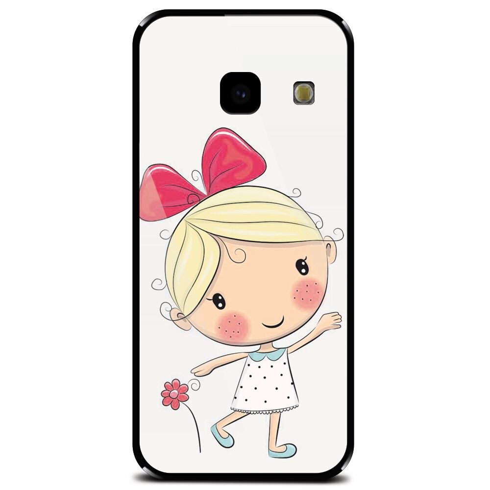 Husa din sticla securizata pentru Samsung Galaxy J4 Plus, Fetita