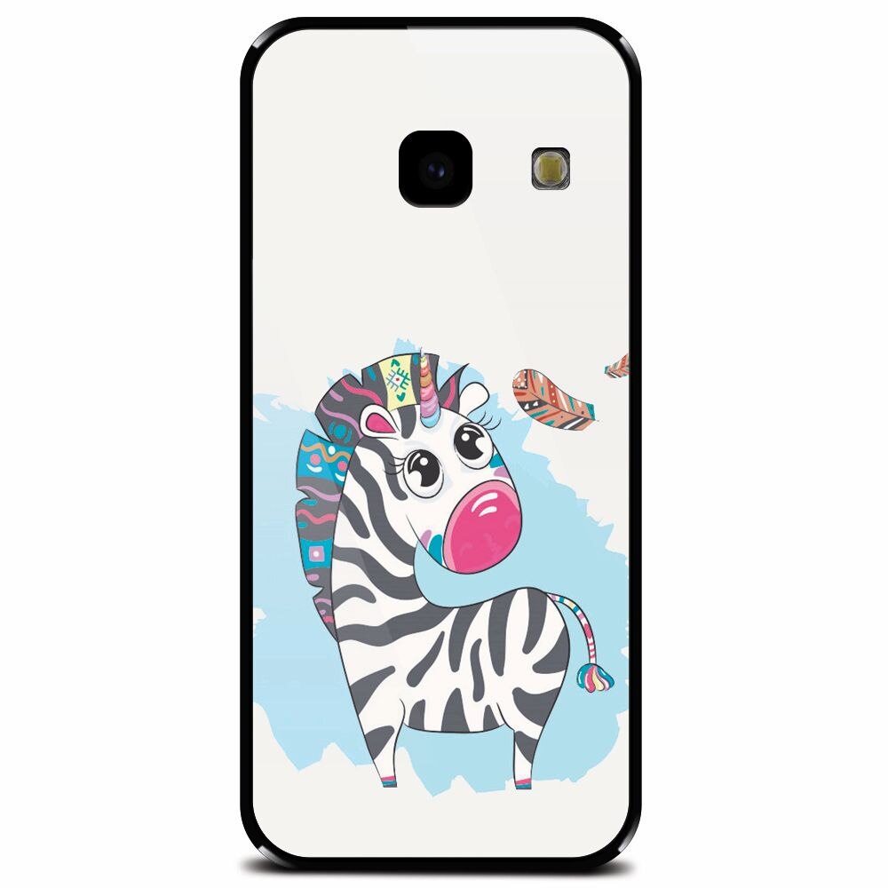 Husa din sticla securizata pentru Samsung Galaxy J4 Plus, Zebra