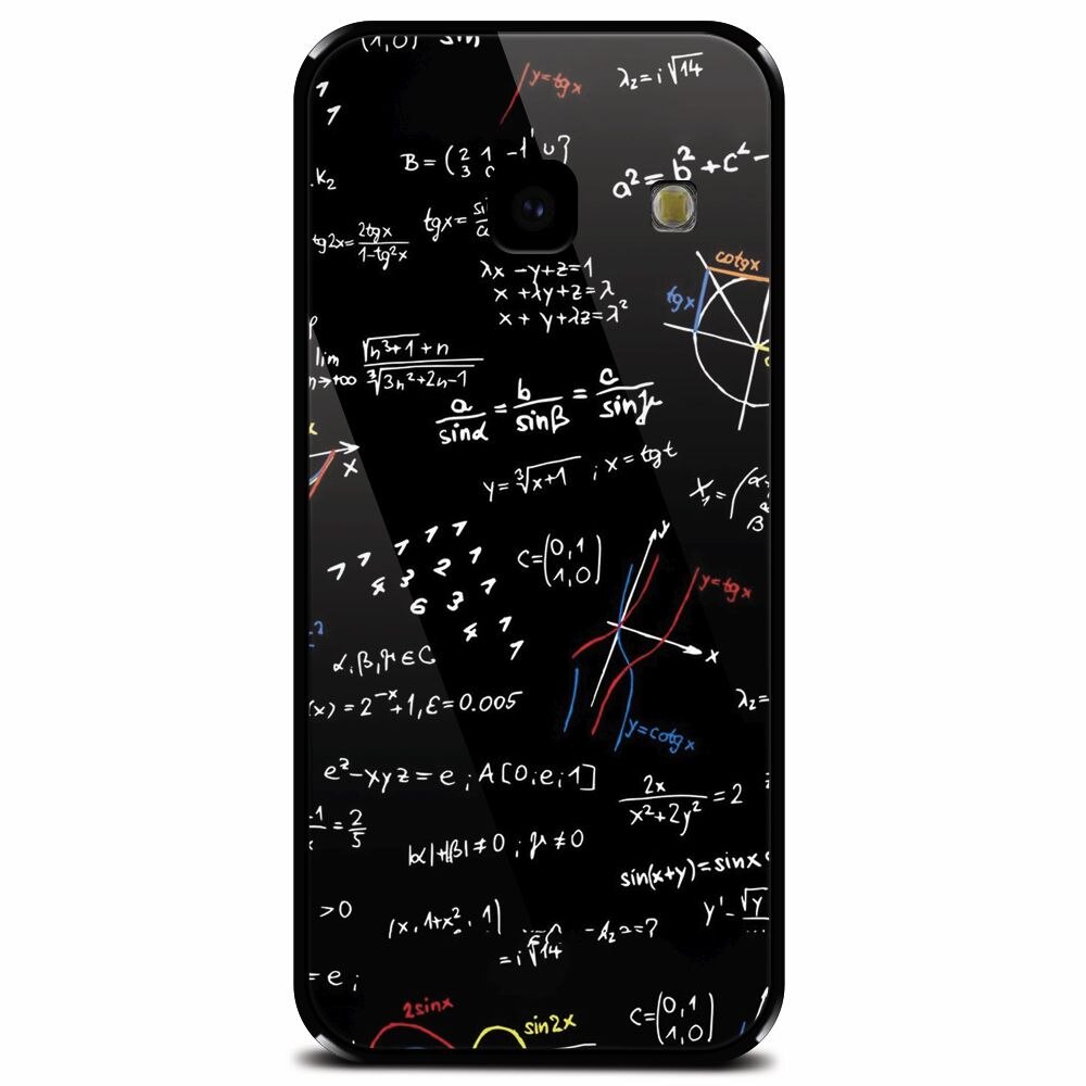 Husa din sticla securizata pentru Samsung Galaxy J4 Plus, Math