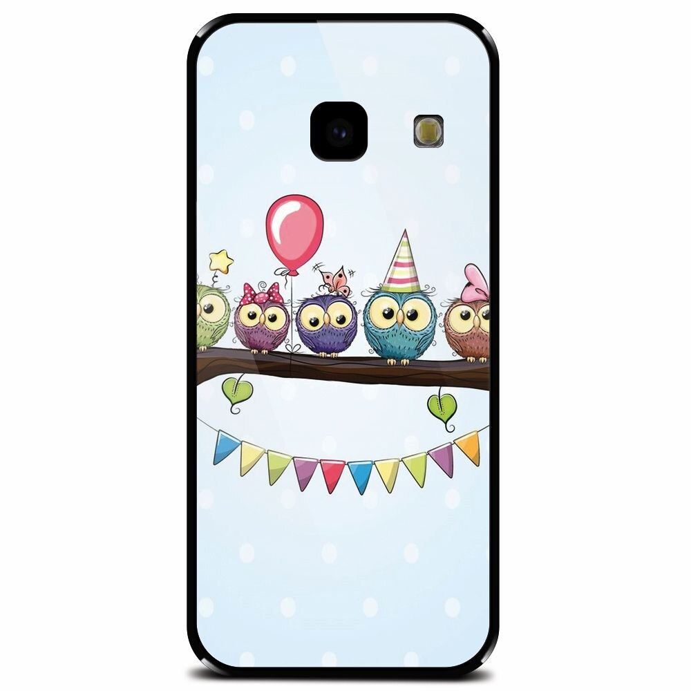 Husa din sticla securizata pentru Samsung Galaxy J4 Plus, Party Birds
