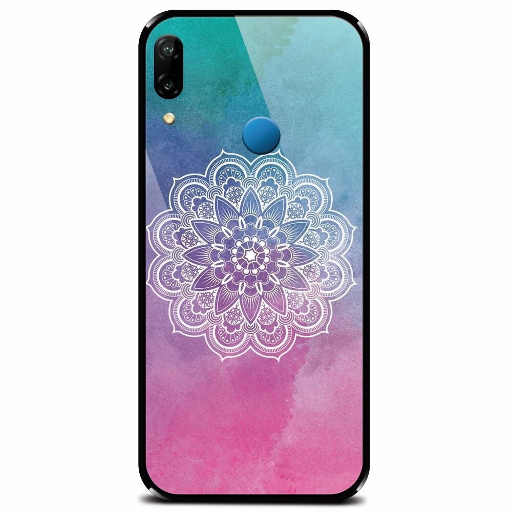 Husa din sticla securizata pentru Huawei P20 Lite, Mandala