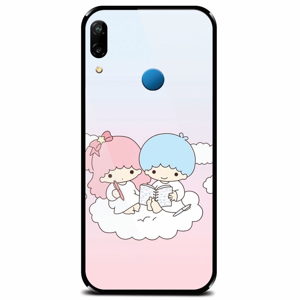 Husa din sticla securizata pentru Huawei P20 Lite, Little Twins On Cloud