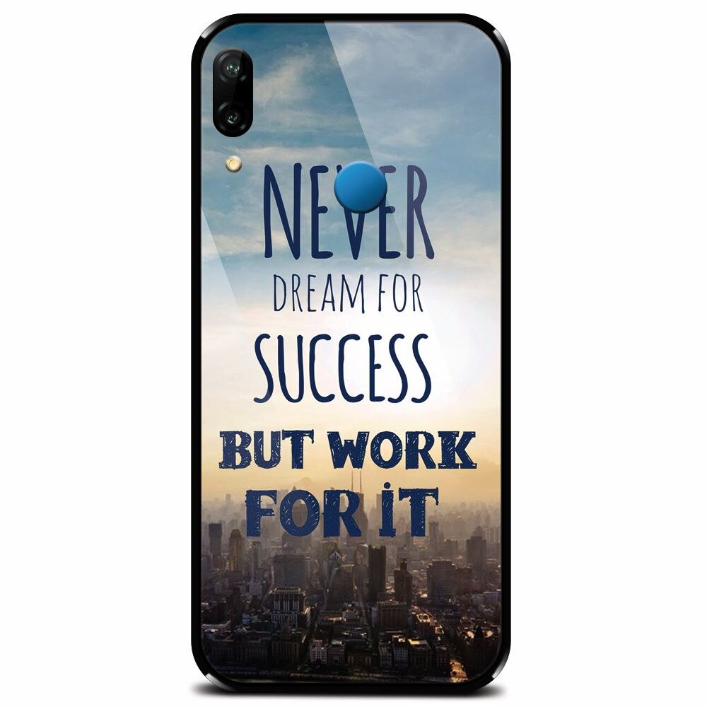 Husa din sticla securizata pentru Huawei P20 Lite, Never Dream