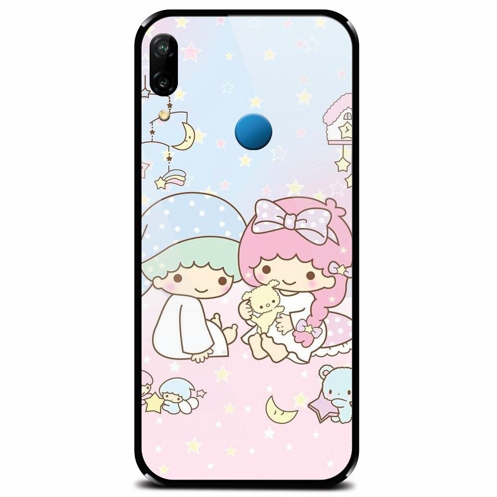 Husa din sticla securizata pentru Huawei P20 Lite, Little Twins