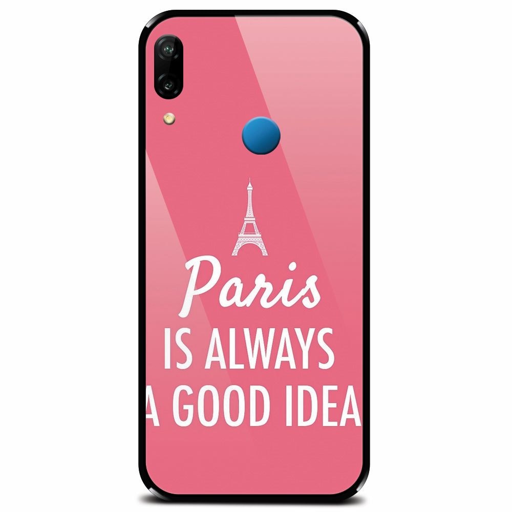 Husa din sticla securizata pentru Huawei P20 Lite, Paris Is Always A Good Idea