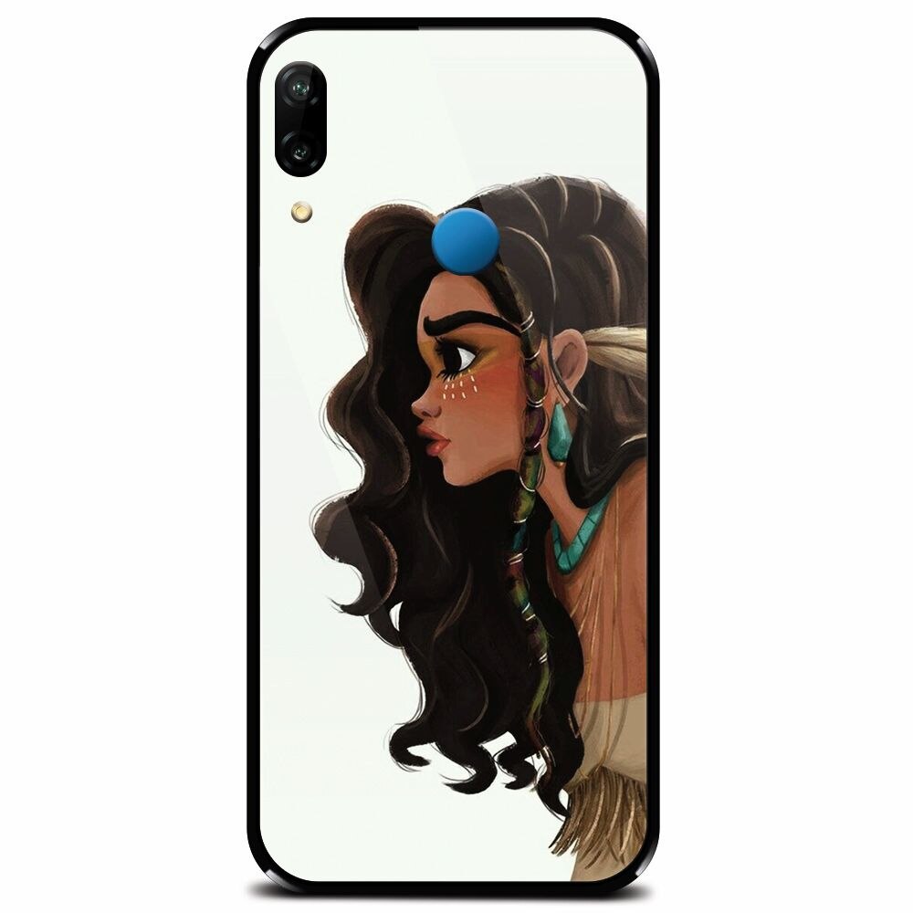 Husa din sticla securizata pentru Huawei P20 Lite, Indian Girl