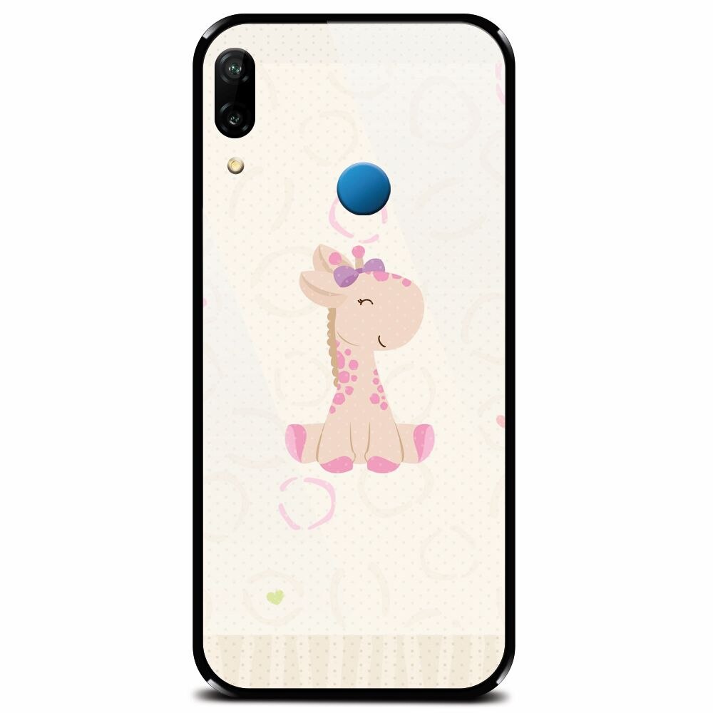 Husa din sticla securizata pentru Huawei P20 Lite, Giraffe Cute