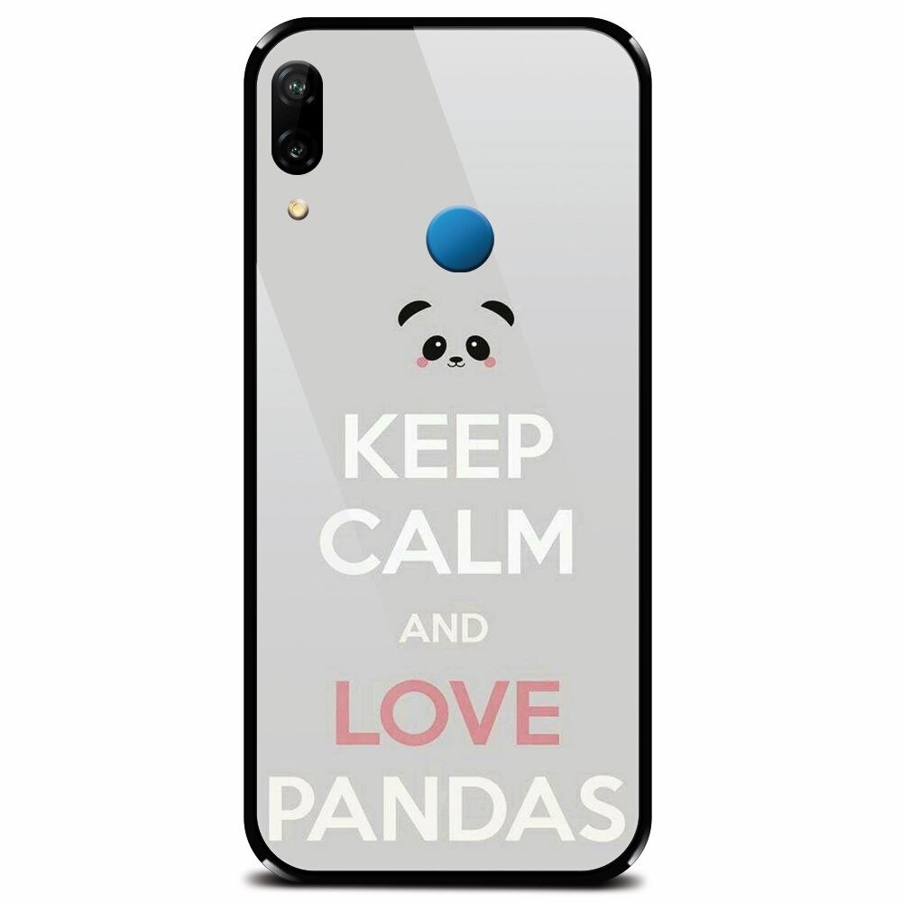 Husa din sticla securizata pentru Huawei P20 Lite, Panda Phone