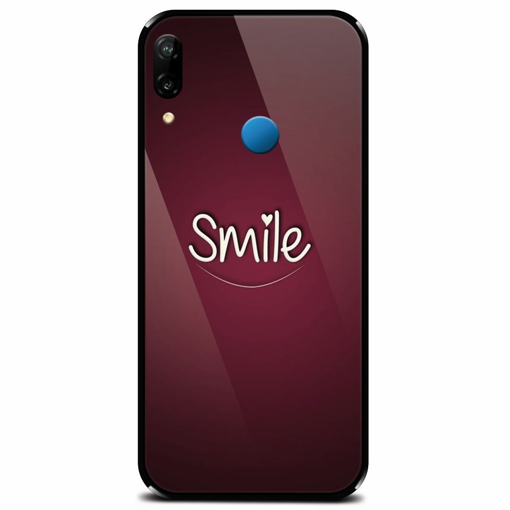Husa din sticla securizata pentru Huawei P20 Lite, Smile Love
