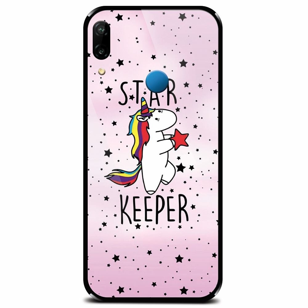 Husa din sticla securizata pentru Huawei P20 Lite, Unicorn Star Keeper