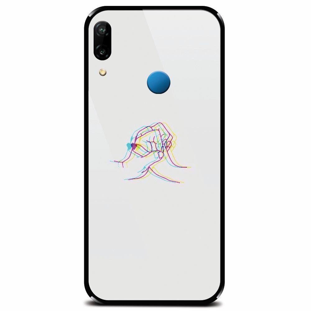 Husa din sticla securizata pentru Huawei P20 Lite, With Love