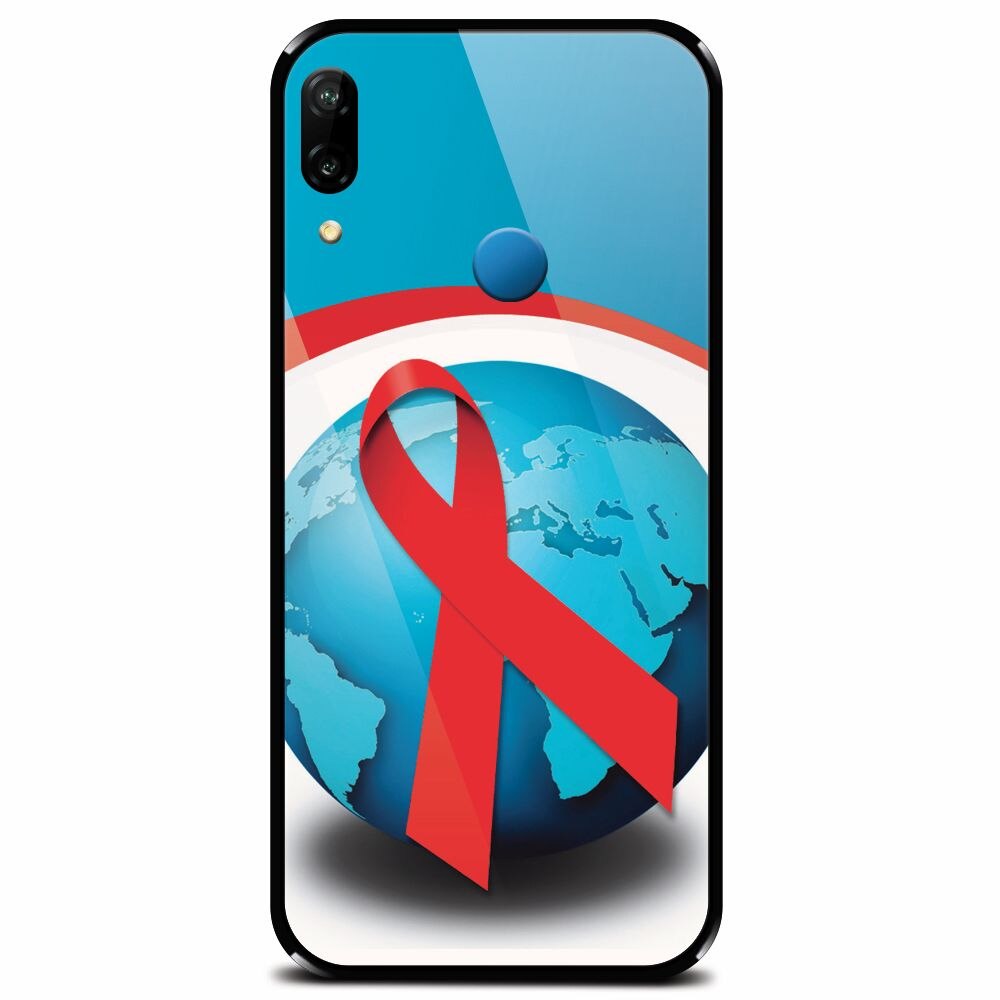 Husa din sticla securizata pentru Huawei P20 Lite, World Aids Day