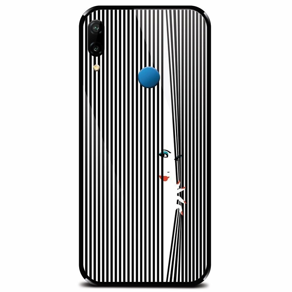 Husa din sticla securizata pentru Huawei P20 Lite, Stripe