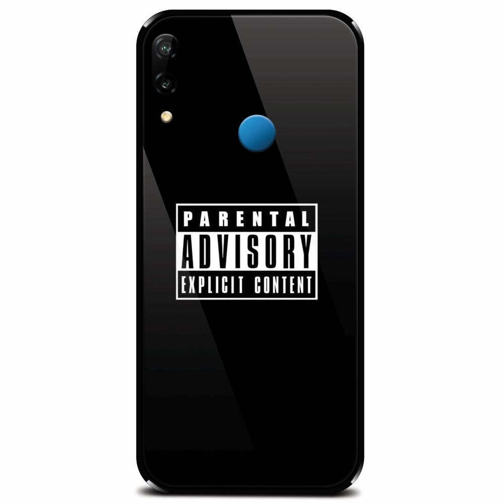 Husa din sticla securizata pentru Huawei P20 Lite, Parental Advisory
