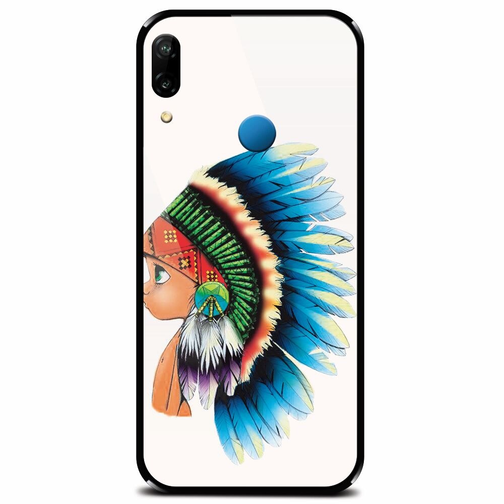 Husa din sticla securizata pentru Huawei P20 Lite, Indian Boy