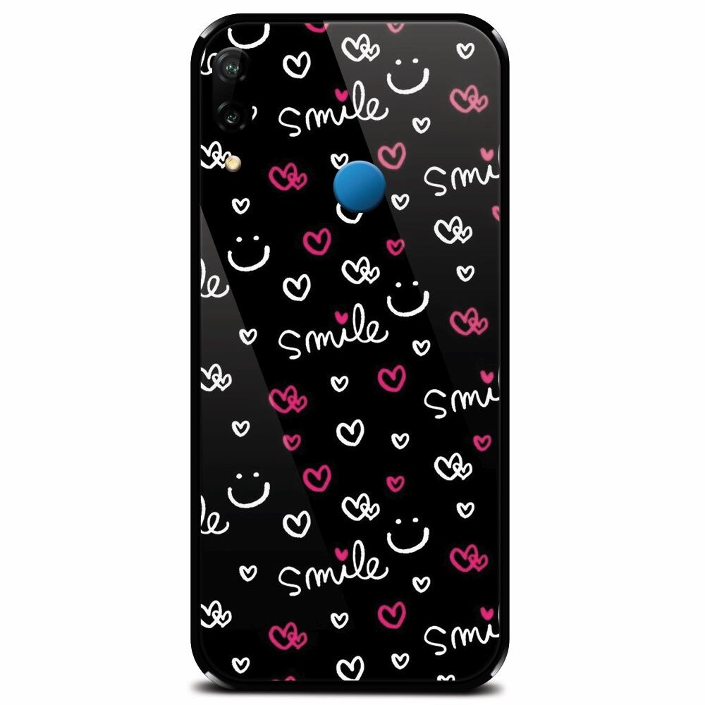 Husa din sticla securizata pentru Huawei P20 Lite, Smile 101