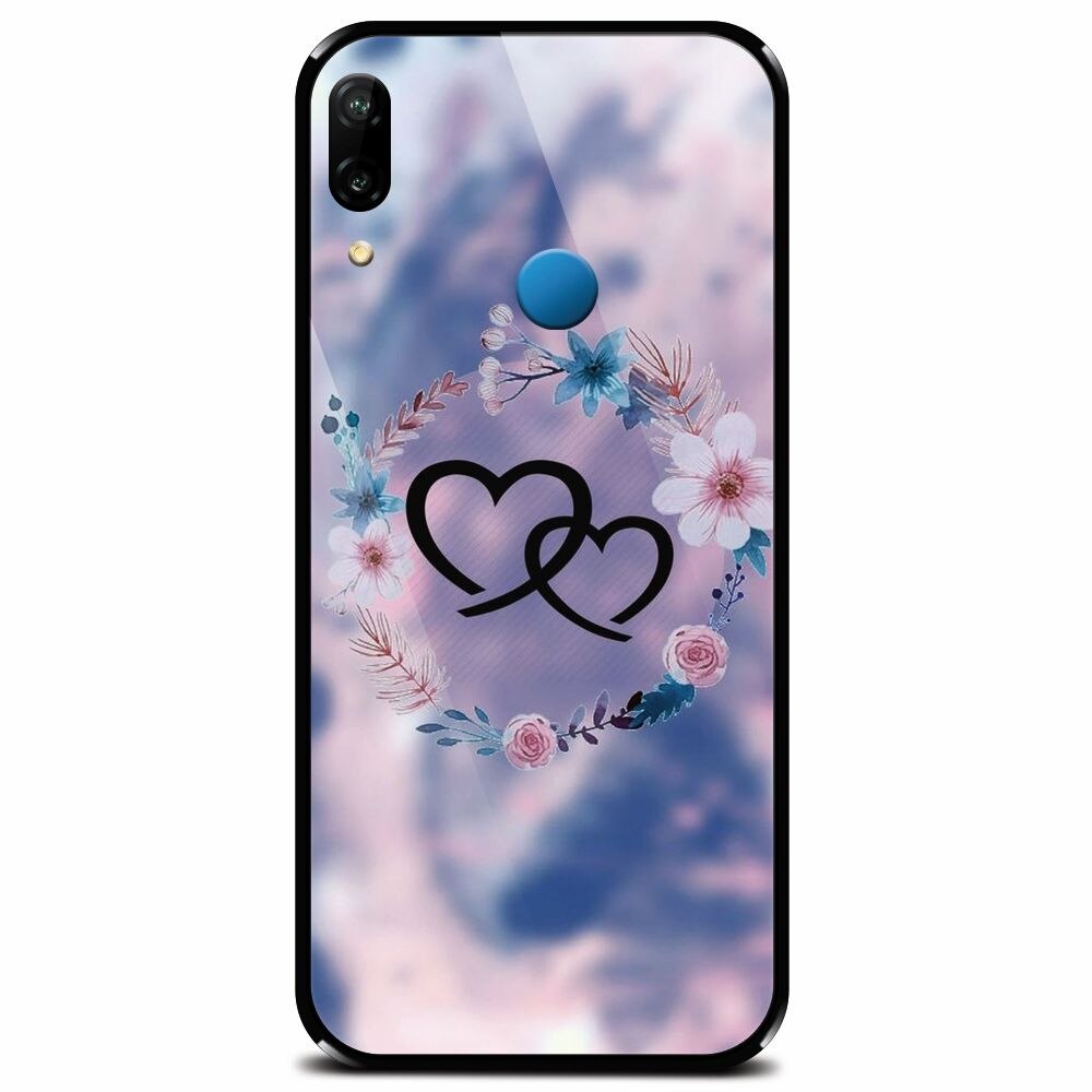 Husa din sticla securizata pentru Huawei P20 Lite, Love 002