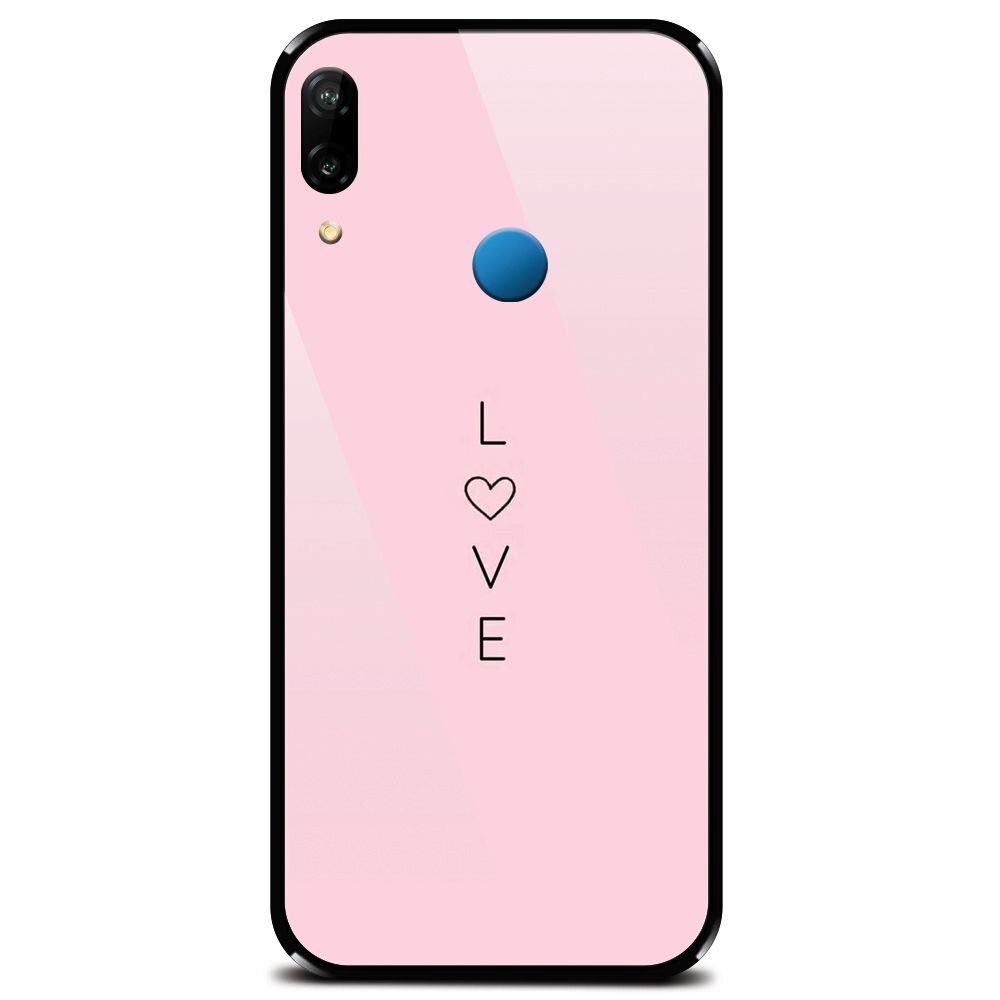 Husa din sticla securizata pentru Huawei P20 Lite, Love
