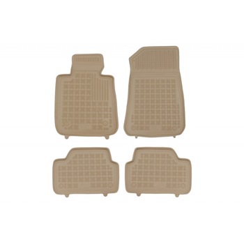 Set 4 Covorase Presuri Auto Bej din Cauciuc compatibil cu BMW 1 (E87) 2004-2011, BMW 1 (F20) 2011- Set 4 Covorase Presuri Auto Bej din Cauciuc compatibil cu BMW 1 (E87) 2004-2011, BMW 1 (F20) 2011-