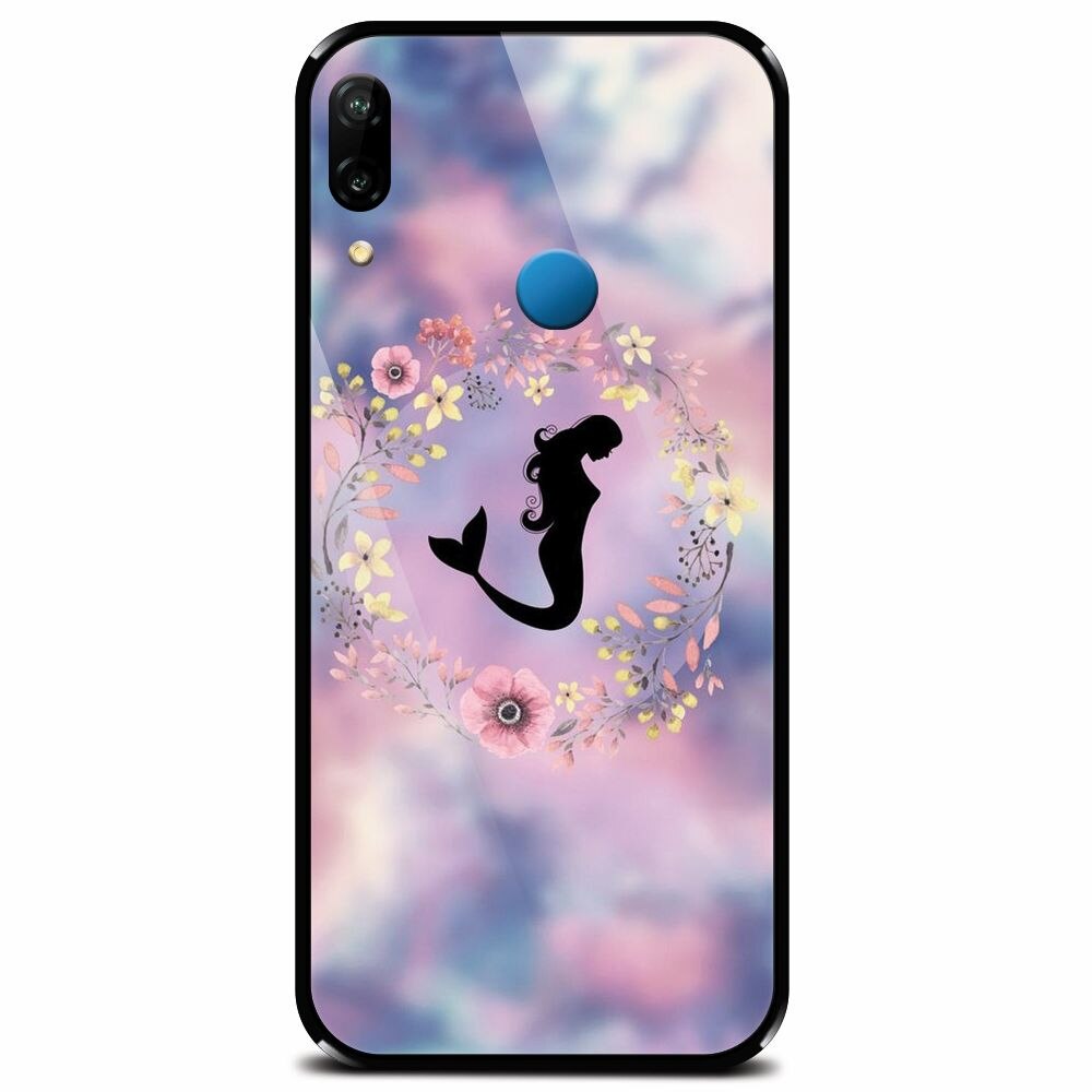 Husa din sticla securizata pentru Huawei P20 Lite, Siren