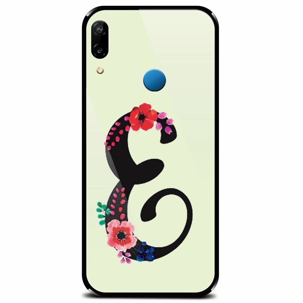 Husa din sticla securizata pentru Huawei P20 Lite, Litera E