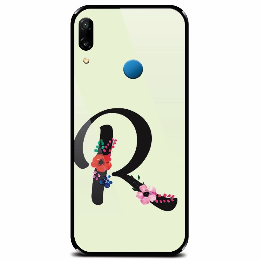Husa din sticla securizata pentru Huawei P20 Lite, Litera R