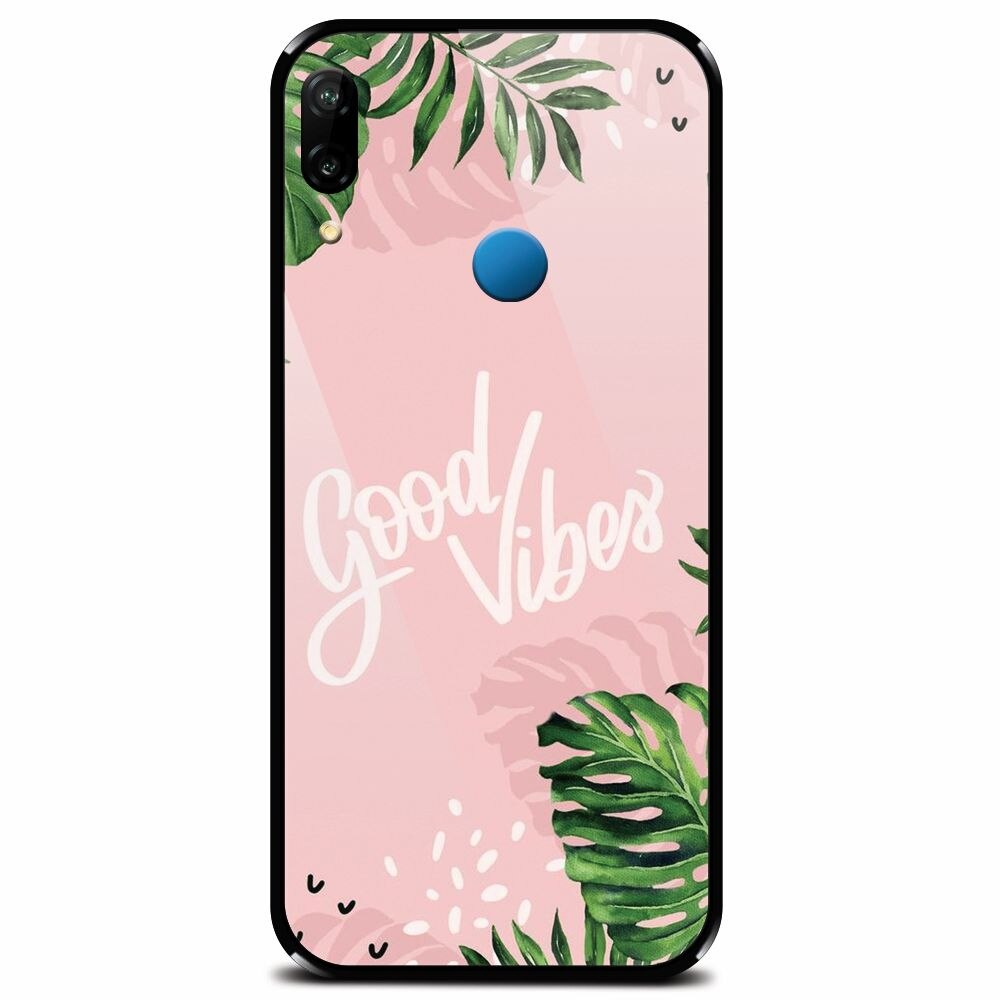 Husa din sticla securizata pentru Huawei P20 Lite, Good Vibes