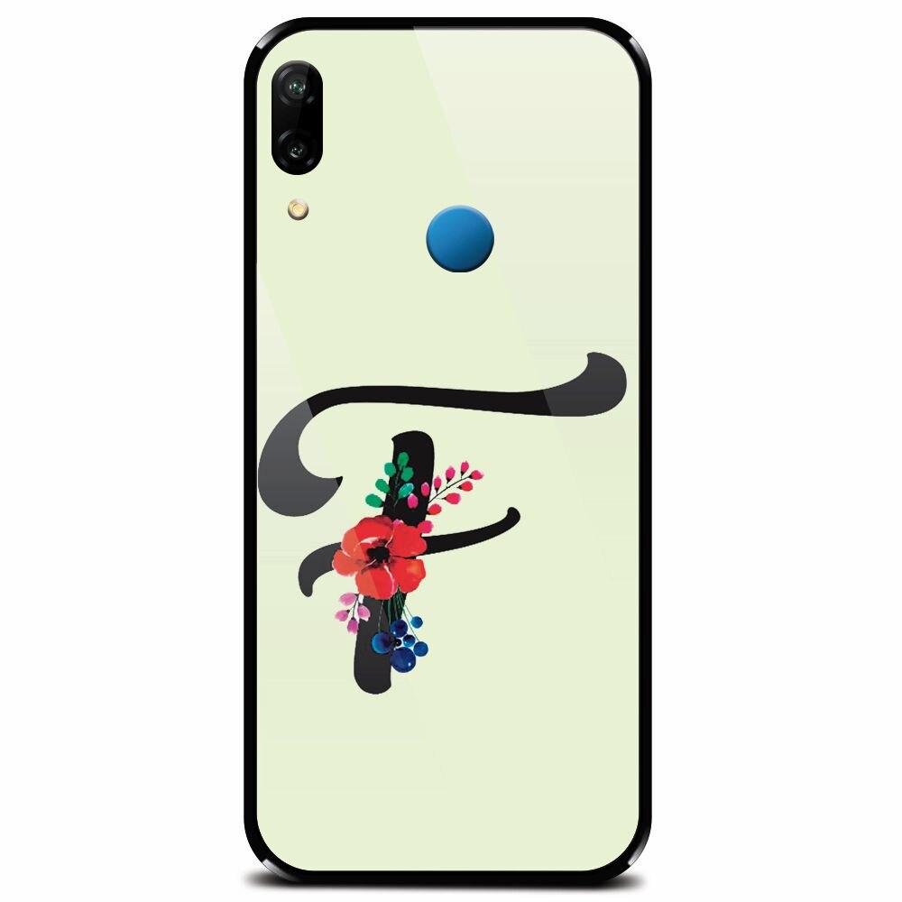 Husa din sticla securizata pentru Huawei P20 Lite, Litera F