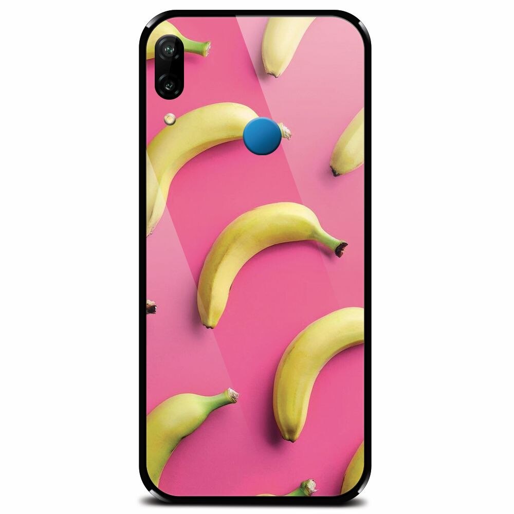 Husa din sticla securizata pentru Huawei P20 Lite, Banana