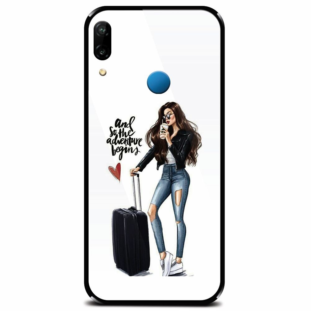Husa din sticla securizata pentru Huawei P20 Lite, And So The Adventure Begins
