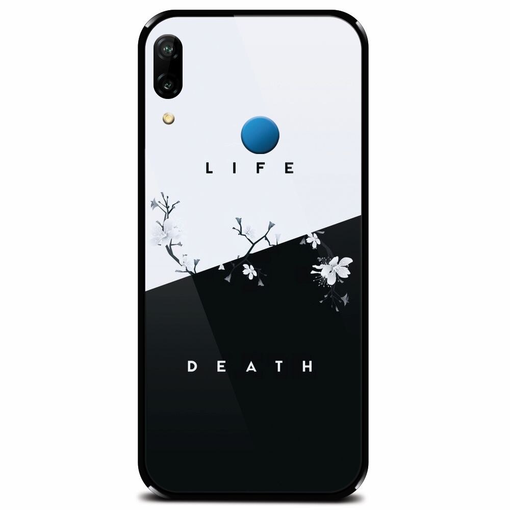 Husa din sticla securizata pentru Huawei P20 Lite, Life Vs Death