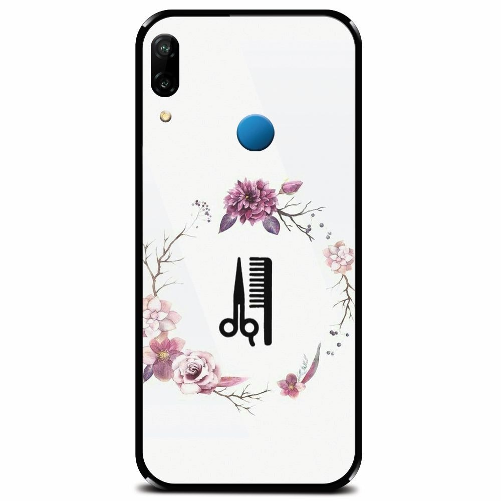 Husa din sticla securizata pentru Huawei P20 Lite, Icon Barber