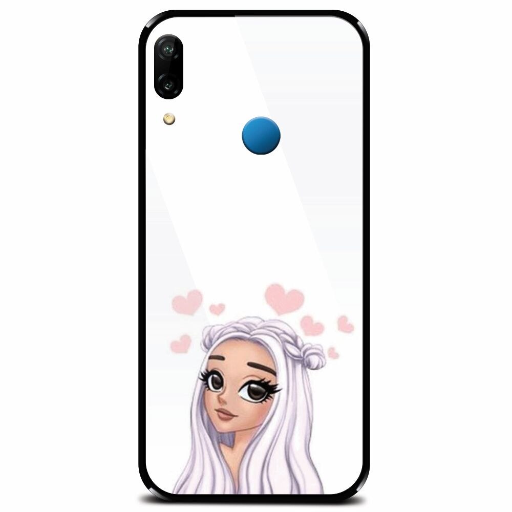 Husa din sticla securizata pentru Huawei P20 Lite, Beauty Girl