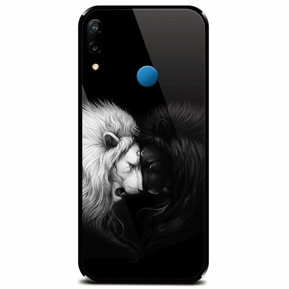 Husa din sticla securizata pentru Huawei P20 Lite, Lions