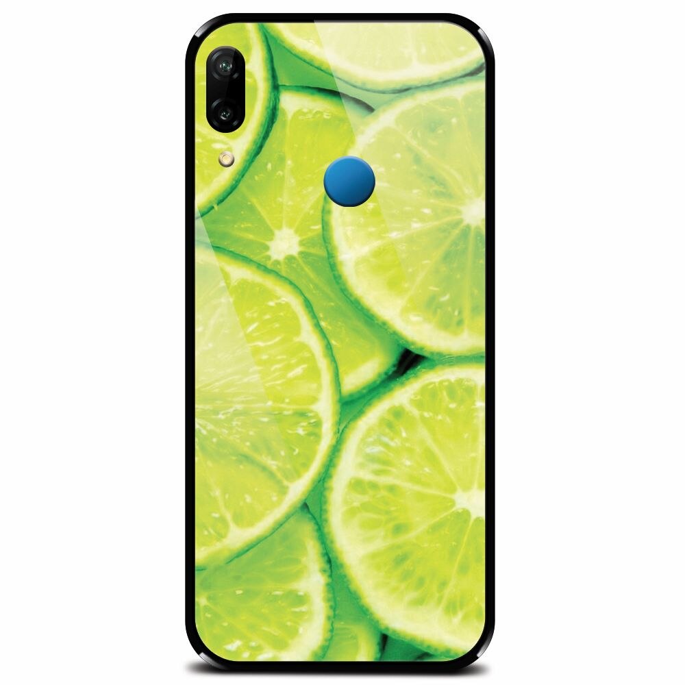 Husa din sticla securizata pentru Huawei P20 Lite, Lime