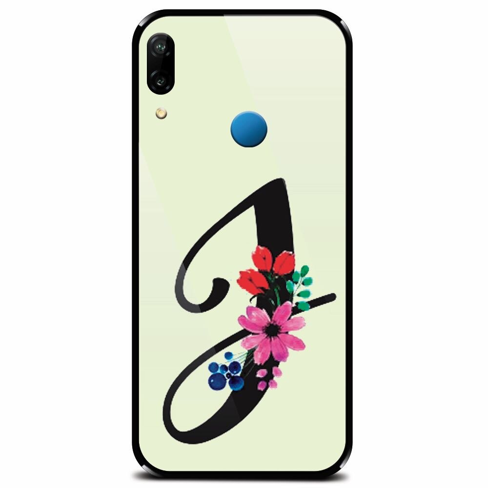 Husa din sticla securizata pentru Huawei P20 Lite, Litera J