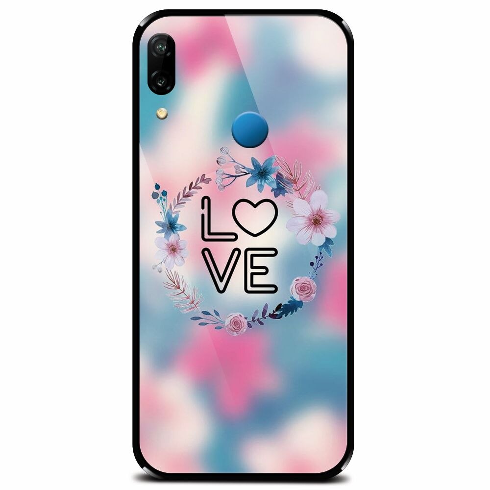 Husa din sticla securizata pentru Huawei P20 Lite, Love 001