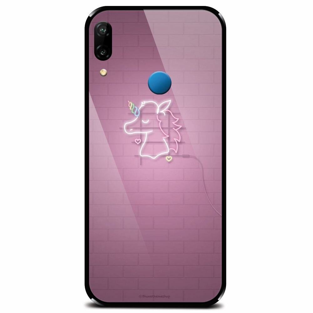 Husa din sticla securizata pentru Huawei P20 Lite, Light Unicorn