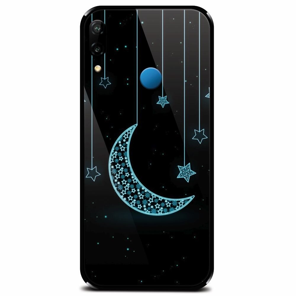 Husa din sticla securizata pentru Huawei P20 Lite, Moon