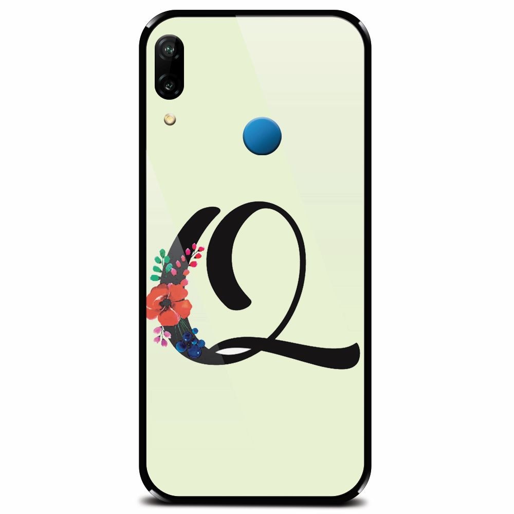 Husa din sticla securizata pentru Huawei P20 Lite, Litera Q