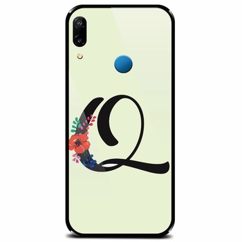 Husa din sticla securizata pentru Huawei P20 Lite, Litera Q Husa din sticla securizata pentru Huawei P20 Lite, Litera Q