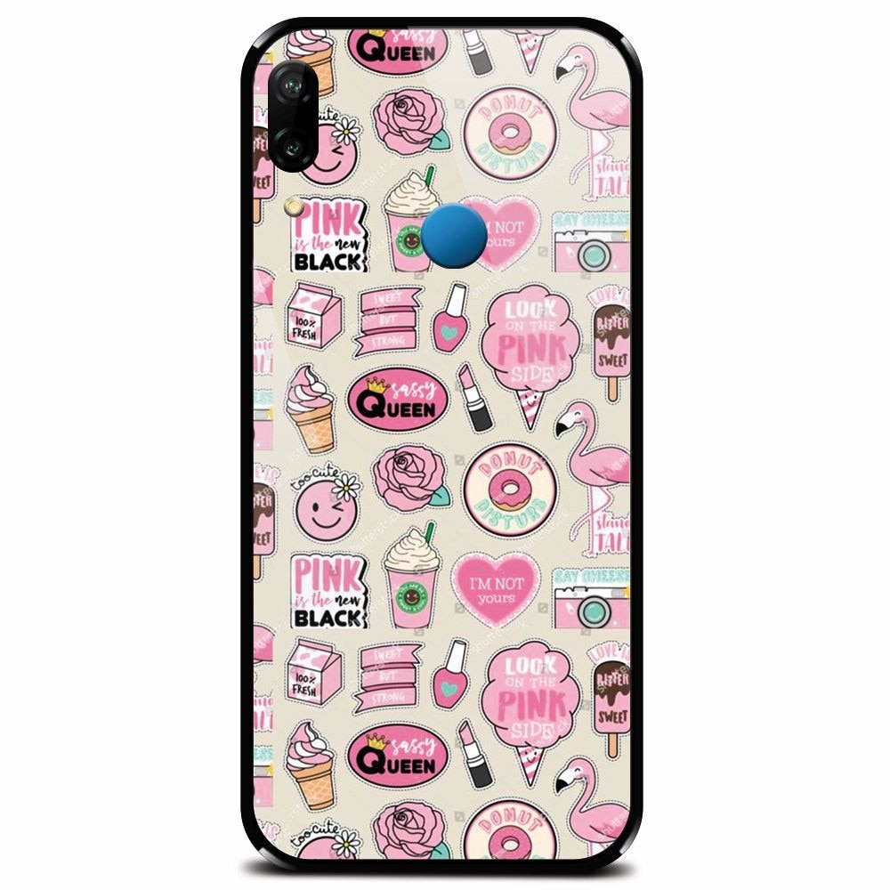 Husa din sticla securizata pentru Huawei P20 Lite, Sassy Queen