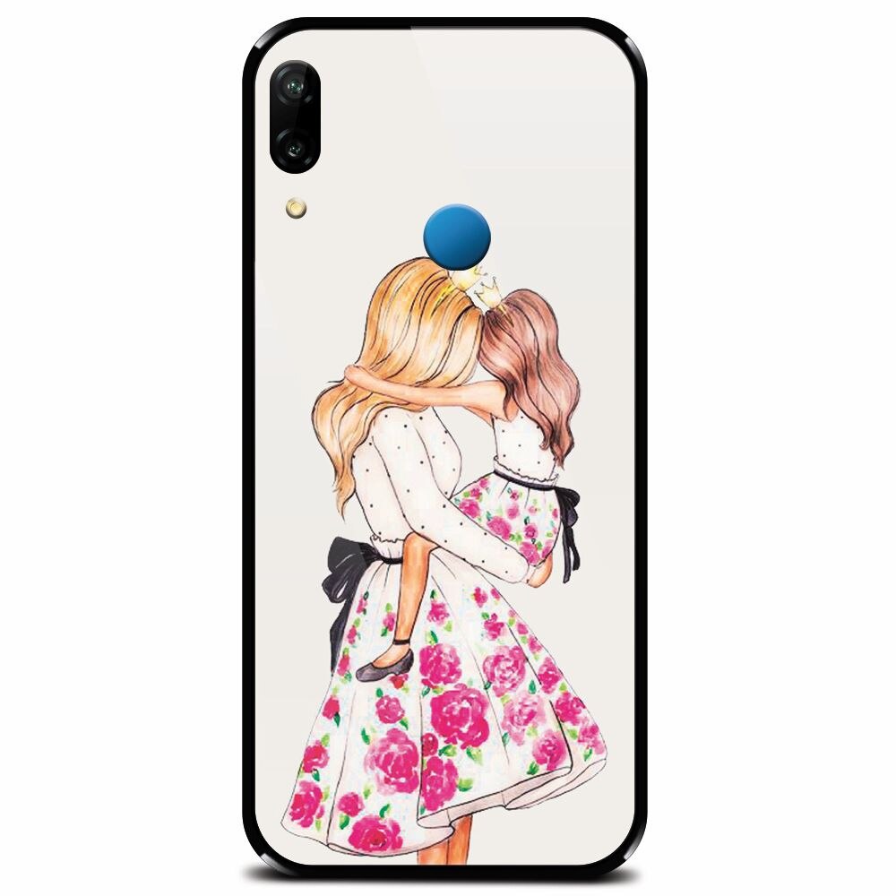 Husa din sticla securizata pentru Huawei P20 Lite, Mom Love