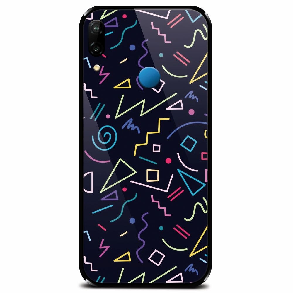 Husa din sticla securizata pentru Huawei P20 Lite, Signs